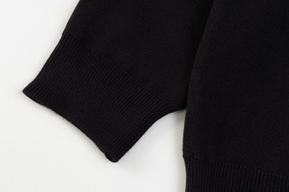 Dior Black Sweater With Contrast Collar For Fashion