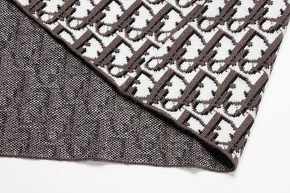 Dior Monogram Pattern Long Sleeve Knitted Fashion Sweater