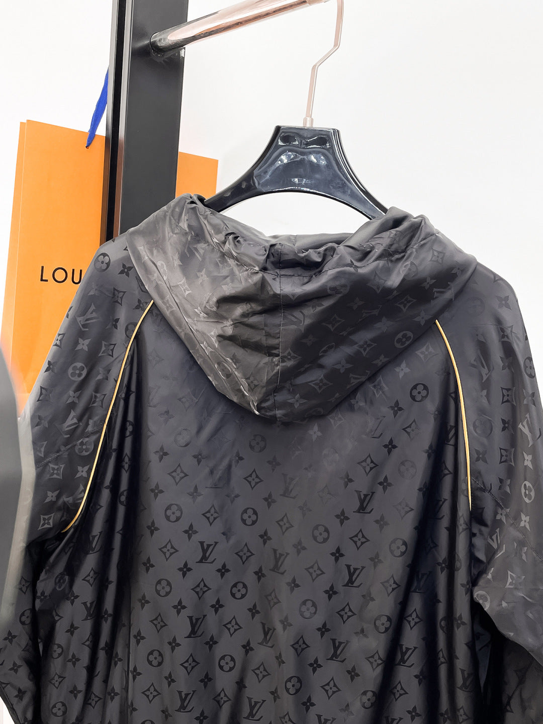 Louis Vuitton Monogram Print Hooded Windbreaker with Zip-Front