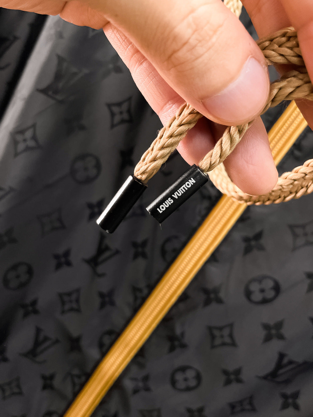 Louis Vuitton Monogram Print Hooded Windbreaker with Zip-Front