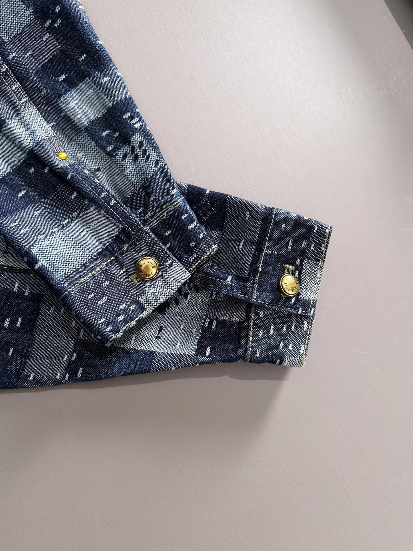 Louis Vuitton Patchwork Denim Jacket with Subtle Monogram