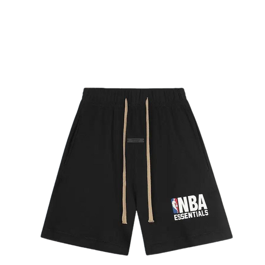 Fear of God Essentials Black NBA Logo Drawstring Men's Shorts