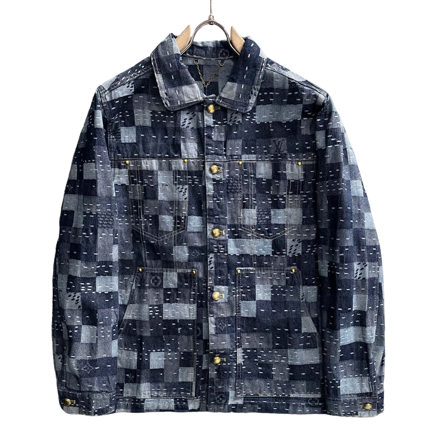 Louis Vuitton Patchwork Denim Jacket with Subtle Monogram