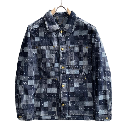 Louis Vuitton Patchwork Denim Jacket with Subtle Monogram
