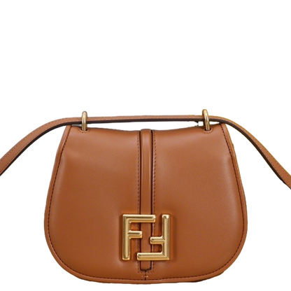 Stylish Fendi Saddle Bag With Iconic FF Buckle And Smooth Leather Finish 847