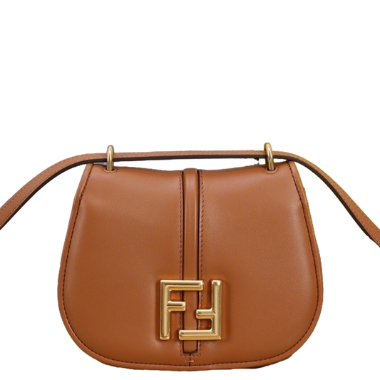 Stylish Fendi Saddle Bag With Iconic FF Buckle And Smooth Leather Finish 847