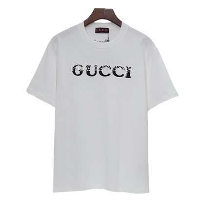 Gucci White/Black Tee With Signature Logo For Timeless Luxury Fashion Enthusiasts