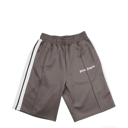 Palm Angels Gray Casual Shorts With Side Stripes