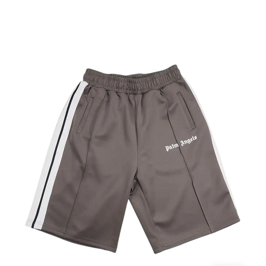 Palm Angels Gray Casual Shorts With Side Stripes