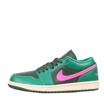 Air Jordan 1 Low Green Pink Leather Basketball Shoes For Men Women