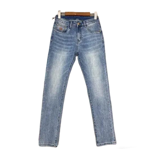 Hermes Men's Jeans With Light Wash And Exquisite Craftsmanship