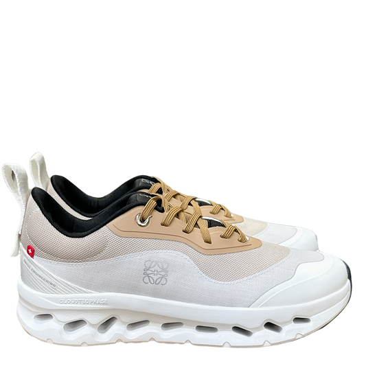 Loewe x On Running Cloudstratus Beige And White Performance Sneakers