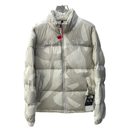 The North Face Beige Camouflage Puffer Jacket Warm Winter Coat