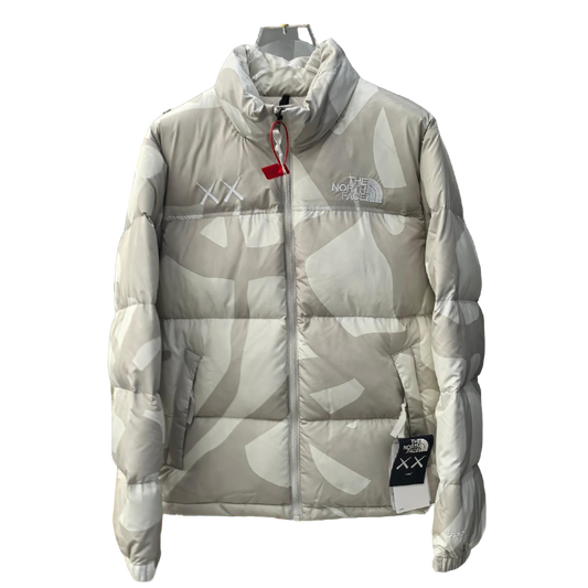 The North Face Beige Camouflage Puffer Jacket Warm Winter Coat