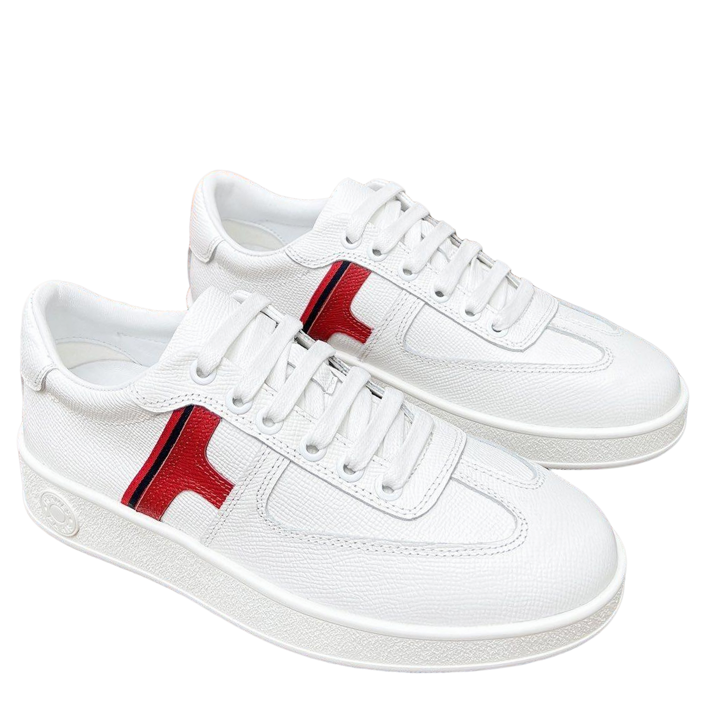 Hermes Women's Sneakers Iconic H Logo Leather Casual Fashion Shoes