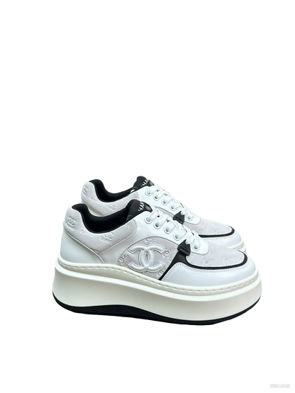 Chanel Platform Sneakers With Iconic CC Logo