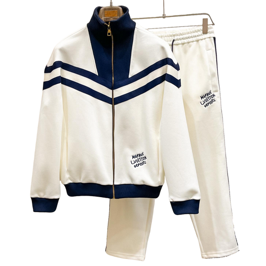 Louis Vuitton Men's Tracksuit Set, Zip-Up Jacket and Sweatpants