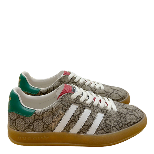 Gucci x Adidas Gazelle GG Canvas Sneakers With Colorful Accents
