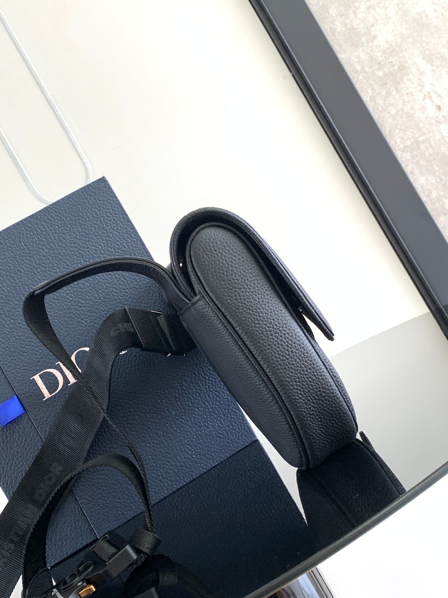 Trendy Dior  BY ERL Saddle Bag With Floral Accent And Brand - Embellished Design ADPO093