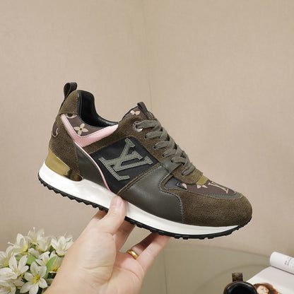 Louis Vuitton Women's Multicolor Suede Sneakers With Signature Logo