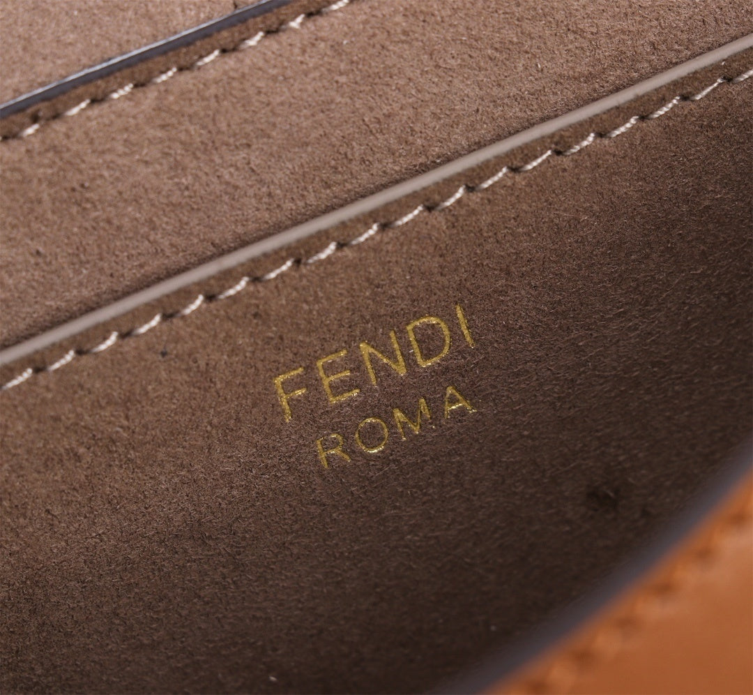 Stylish Fendi Saddle Bag With Iconic FF Buckle And Smooth Leather Finish 847
