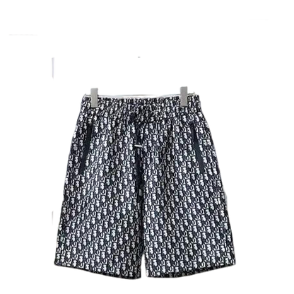 Dior Monogram - Patterned Black And White Shorts With Drawstring