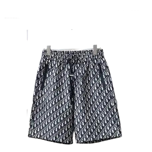 Dior Monogram - Patterned Black And White Shorts With Drawstring