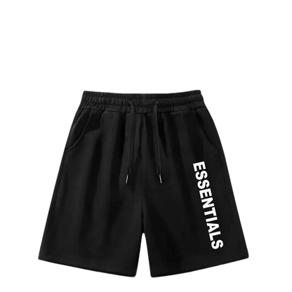 Fear of God Essentials Black Drawstring Casual Men's Shorts
