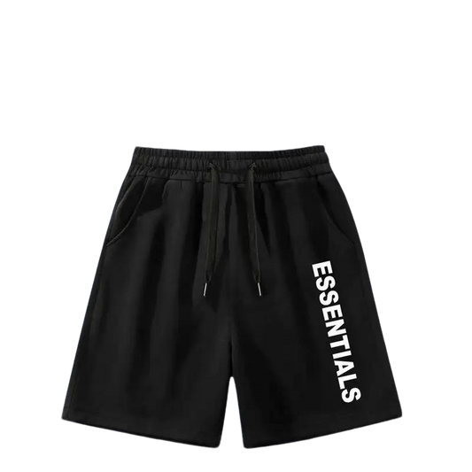 Fear of God Essentials Black Drawstring Casual Men's Shorts