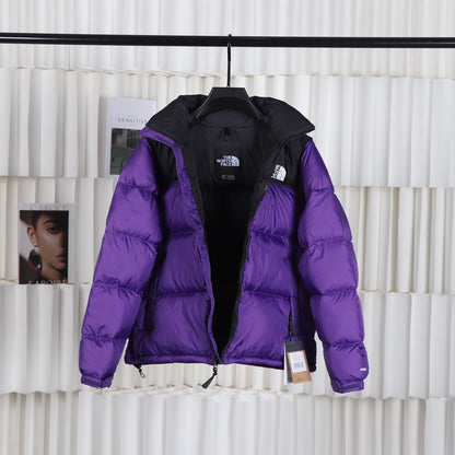 The North Face Purple Black Puffer Jacket Warm Winter Outerwear