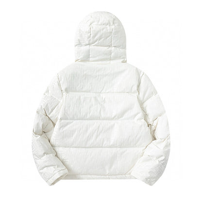 Fendi White Hooded Down Jacket For Fashionable Cold - Weather Wear