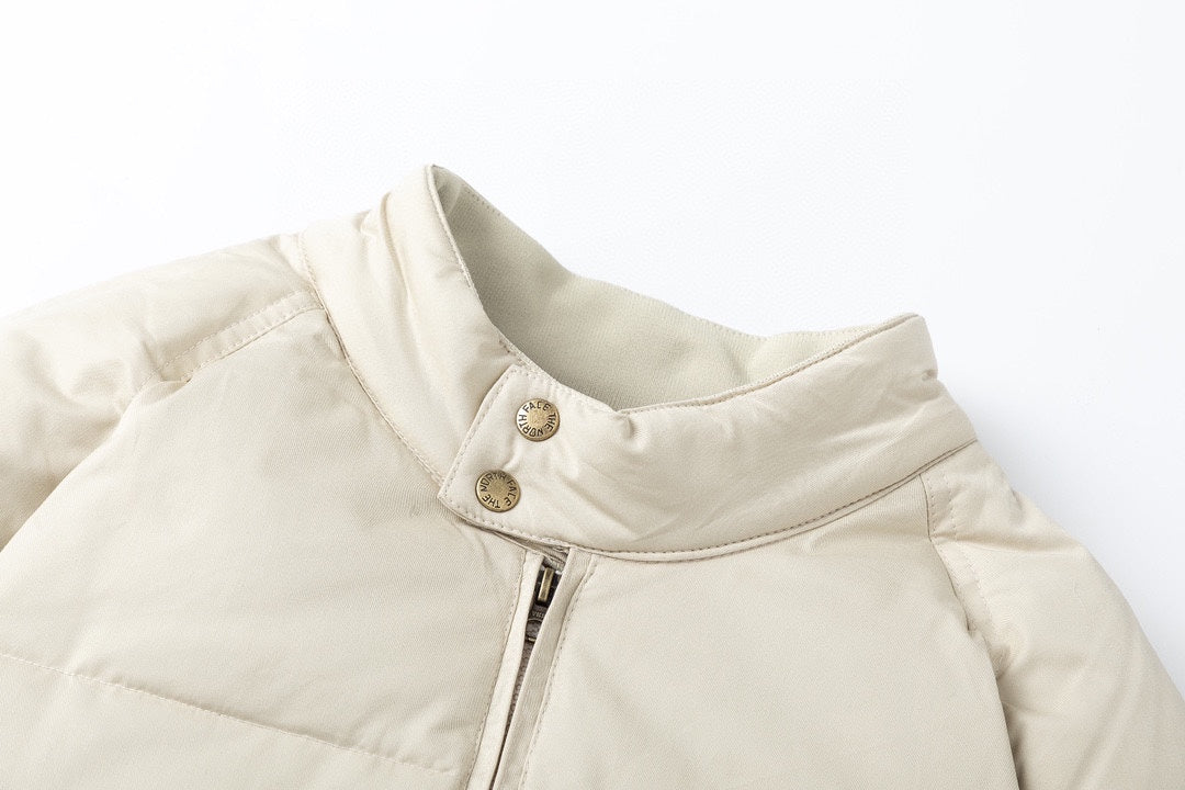 The North Face Beige Puffer Jacket Stylish Warm Winter Outerwear