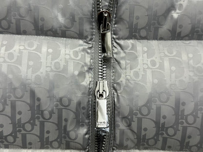 Elegant Gray Dior Puffer Vest For Sophisticated Cold - Weather Style