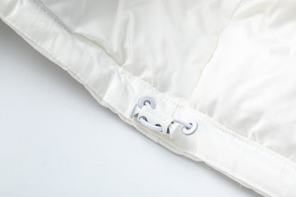 Fendi White Hooded Down Jacket For Fashionable Cold - Weather Wear