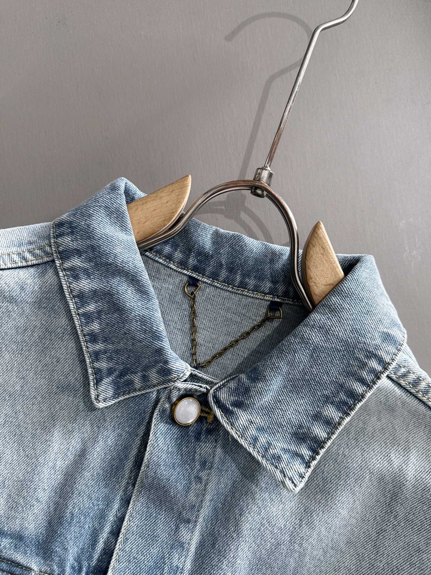 Louis Vuitton Denim Jacket with Embroidered Detail
