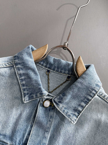 Louis Vuitton Denim Jacket with Embroidered Detail