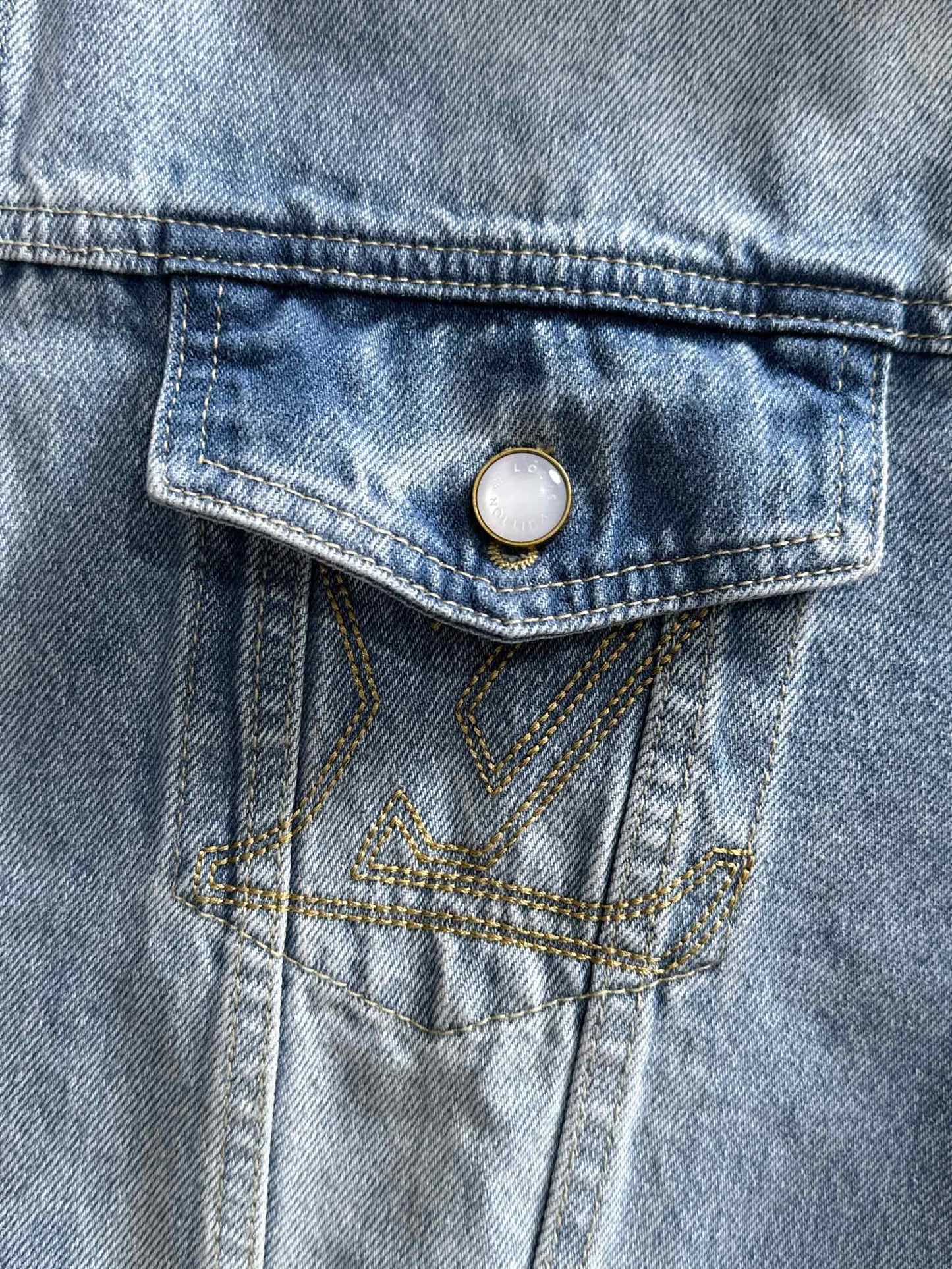Louis Vuitton Denim Jacket with Embroidered Detail
