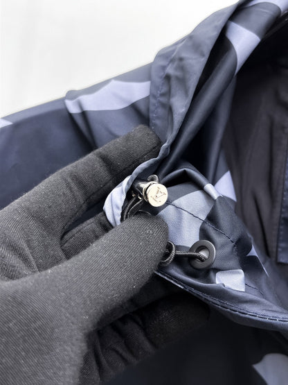 Louis Vuitton Monogram Print Hooded Windbreaker with Zip-Front