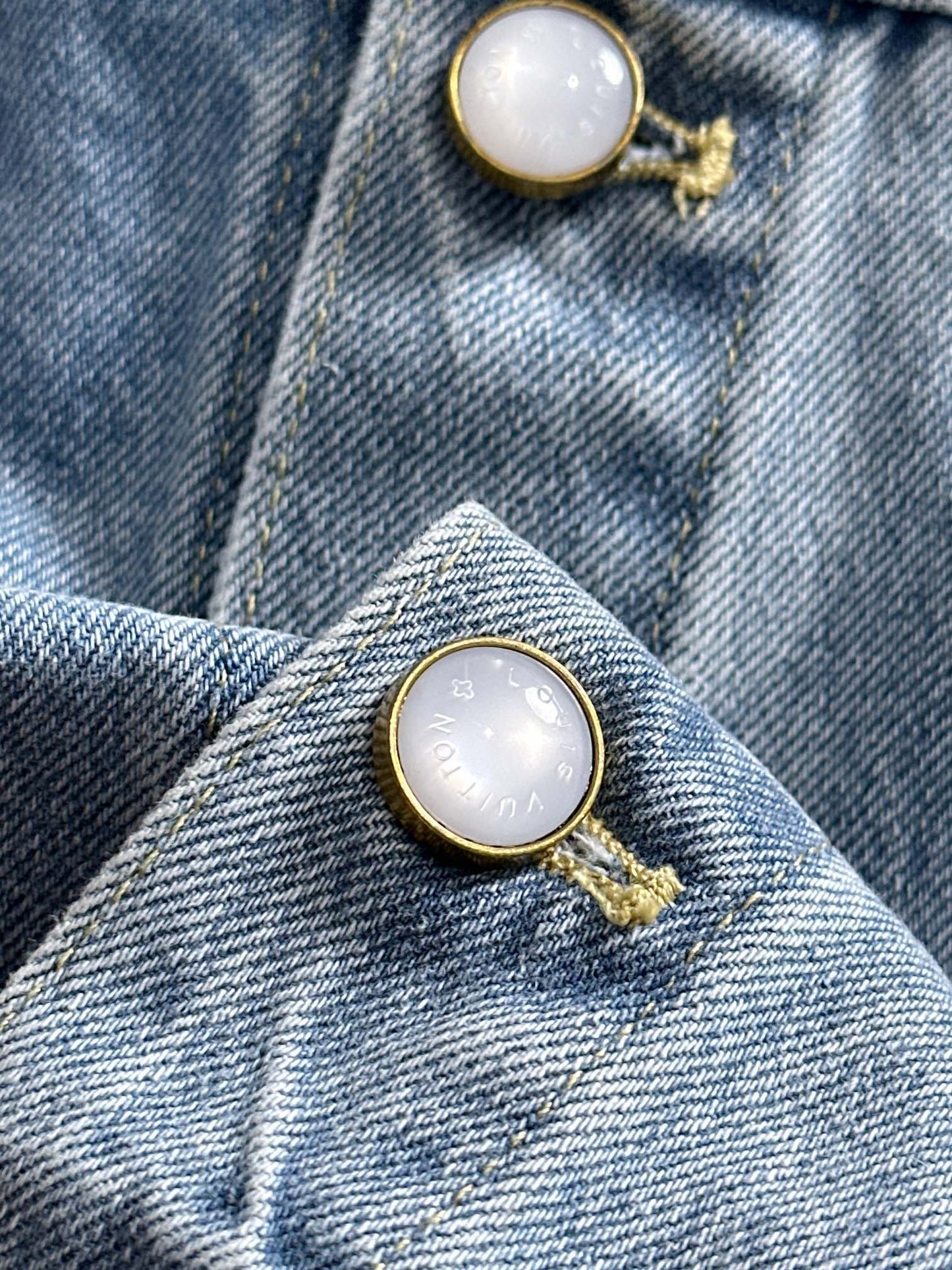 Louis Vuitton Denim Jacket with Embroidered Detail