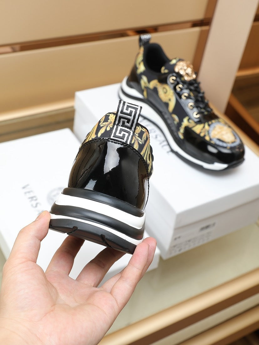 Versace Men's Sneakers - Luxury Designer Athletic Footwear with Greek Key Pattern