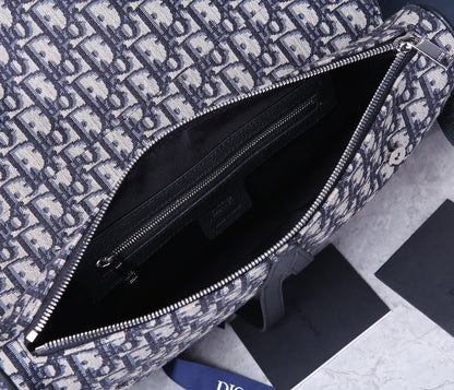 Chic Dior Saddle Bag Set With Signature Monogram And Detachable Pouch 93323