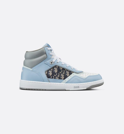 Dior Men's High Top Sneakers with Oblique Pattern and Adjustable Strap