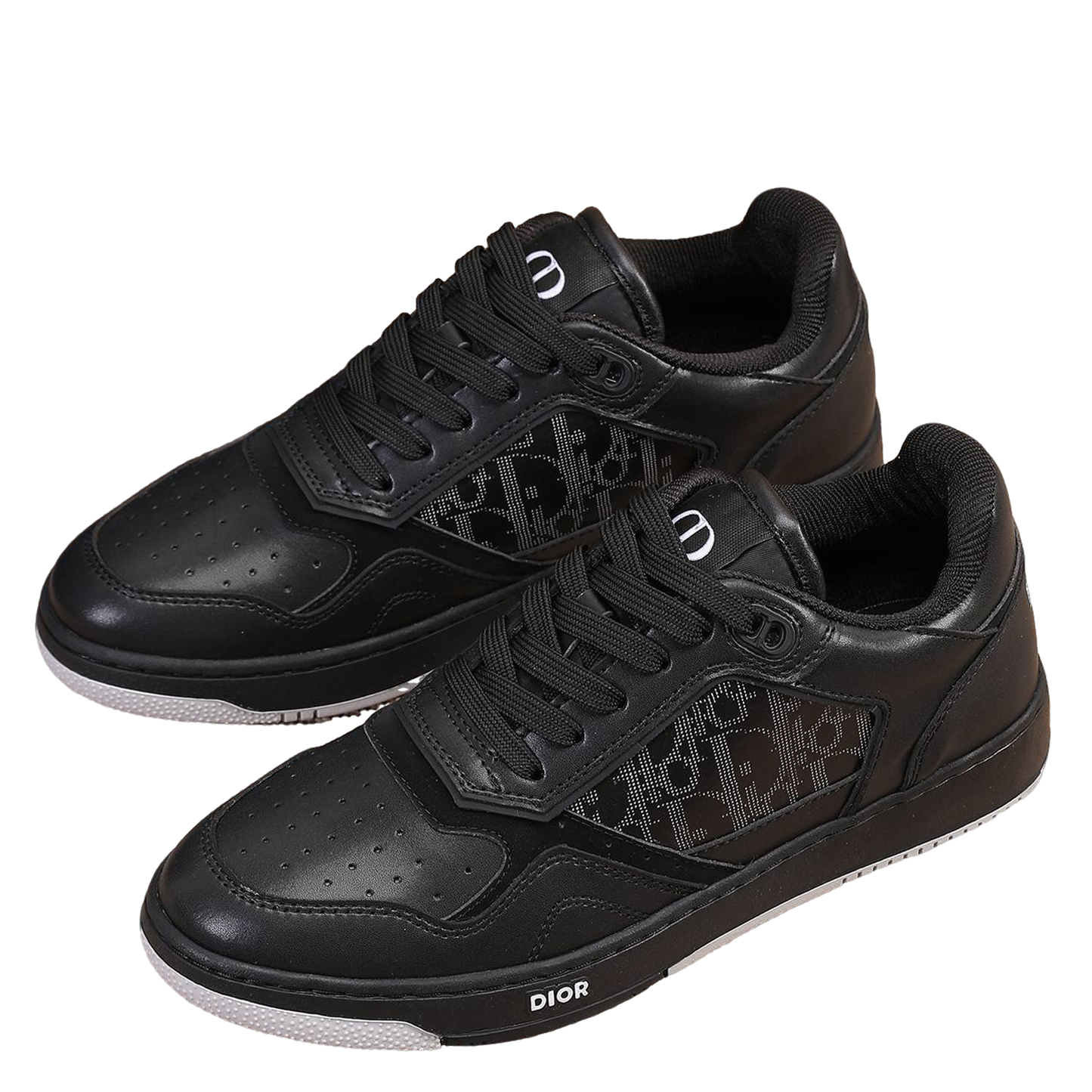 Dior Mens Sneakers Luxury Leather Casual Shoes With Oblique Pattern