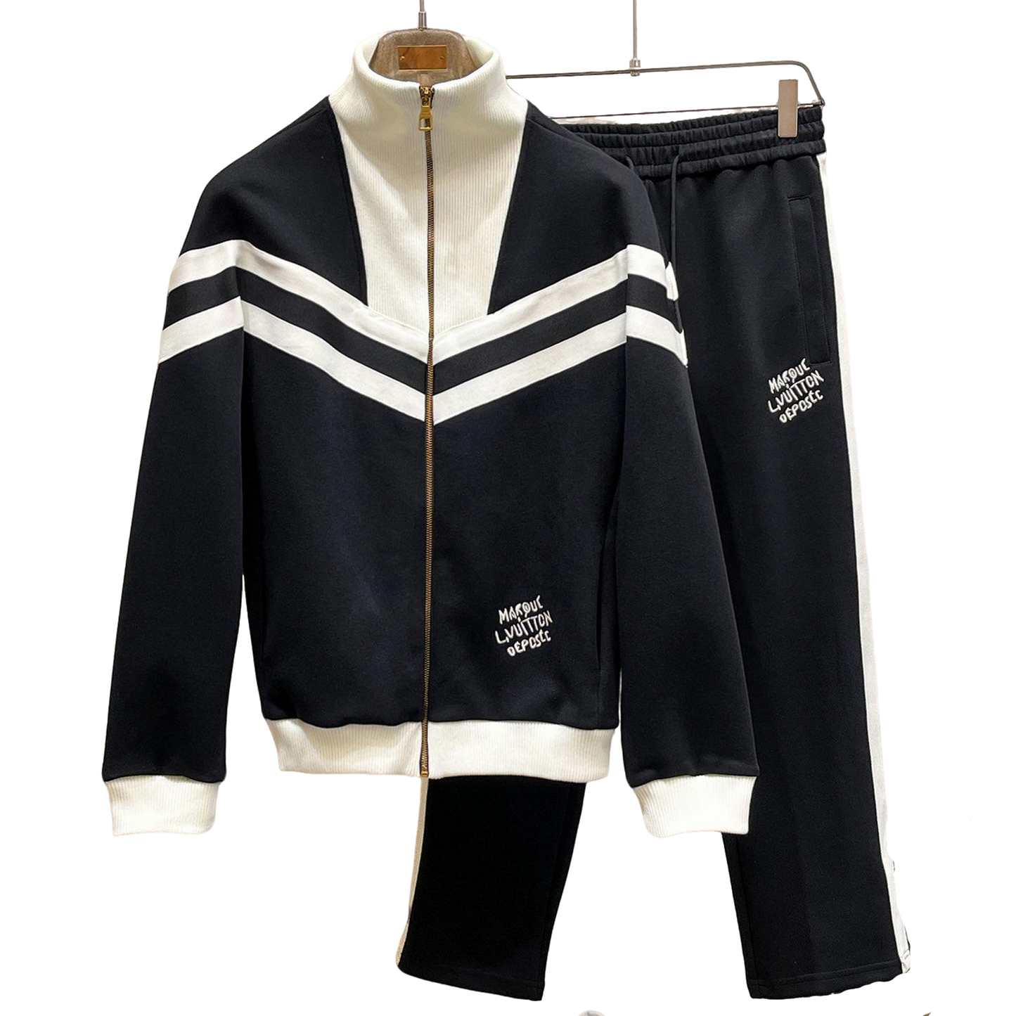 Louis Vuitton Men's Tracksuit Set, Zip-Up Jacket and Sweatpants