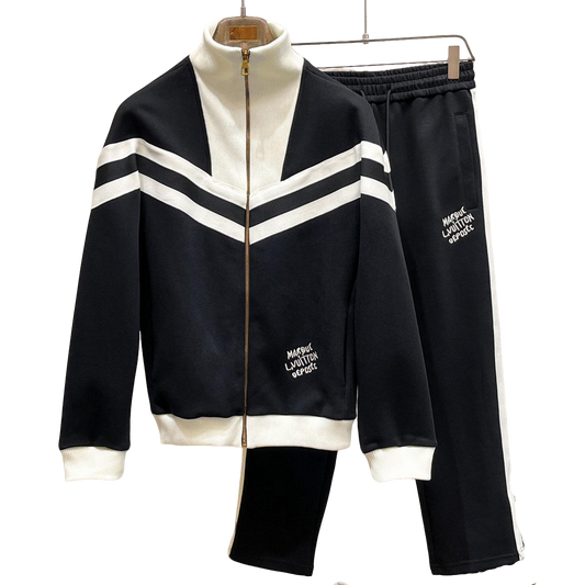 Louis Vuitton Men's Tracksuit Set, Zip-Up Jacket and Sweatpants