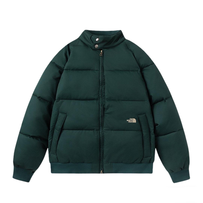The North Face Dark Green Puffer Jacket Warm Winter Outerwear
