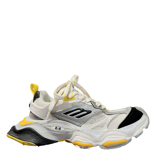 Balenciaga Inspired Chunky Sneakers With Yellow Accents For Trendy Outfits