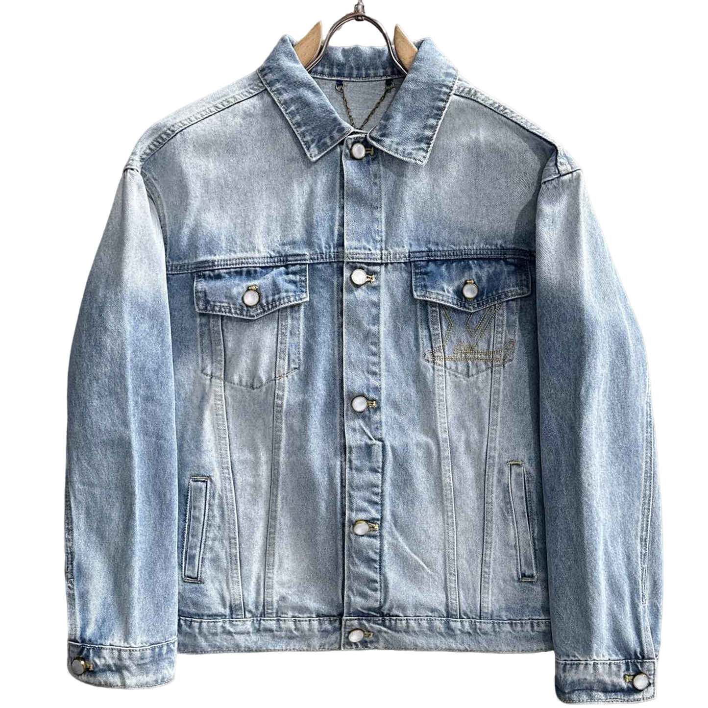 Louis Vuitton Denim Jacket with Embroidered Detail