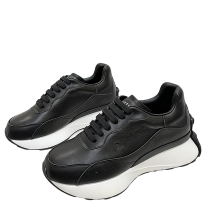 Alexander McQueen Unisex Oversized Sneakers With Metallic Heel Accents