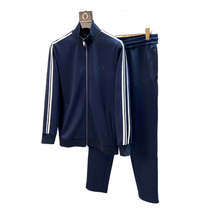 Armani Exchange Men's Navy Blue Tracksuit For Elevated Casual Style